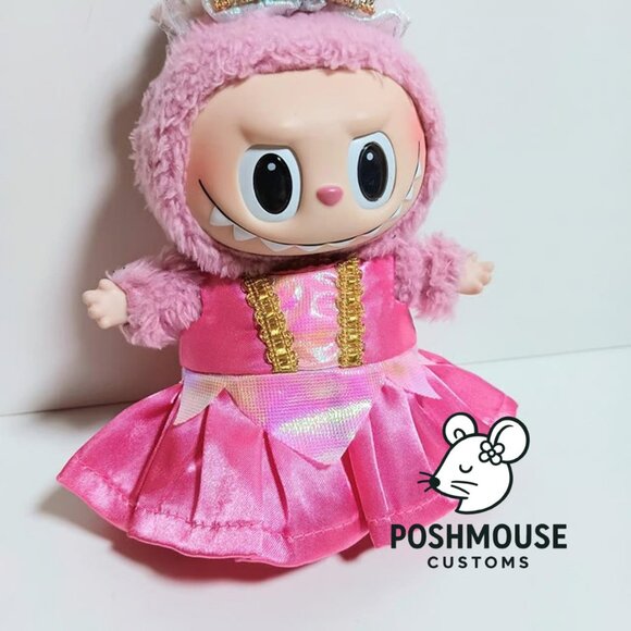 Custom Disney Princess Aurora Dress and Crown Made to Fit Labubu - Picture 6 of 9